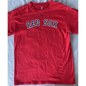 Boston Red Sox Shirt Mens Large Red MLB Baseball Majestic Cotton Graphic Tee